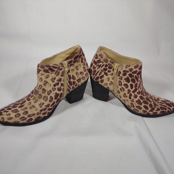 Coconuts by Matisse Moonlight Leopard Print Booties Women's Size 9.5 Tan Brown - Picture 6 of 11